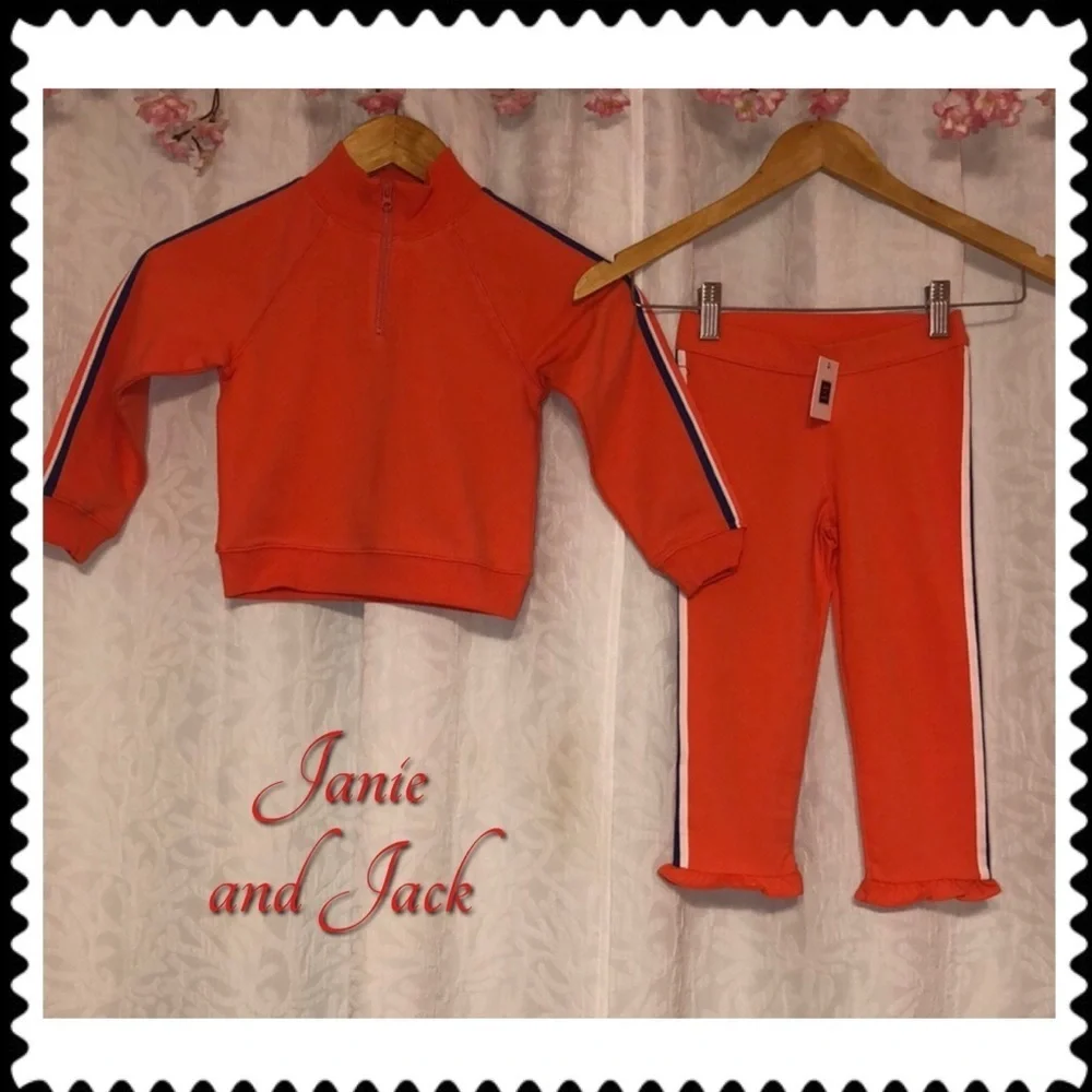 Janie and Jack size 4 orange NWT  Girls SET…